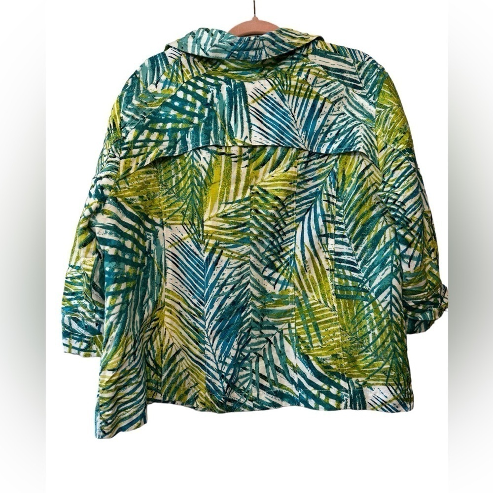 Ruby Rd. Linen Blend Zip Front Jacket - Picture 2 of 8